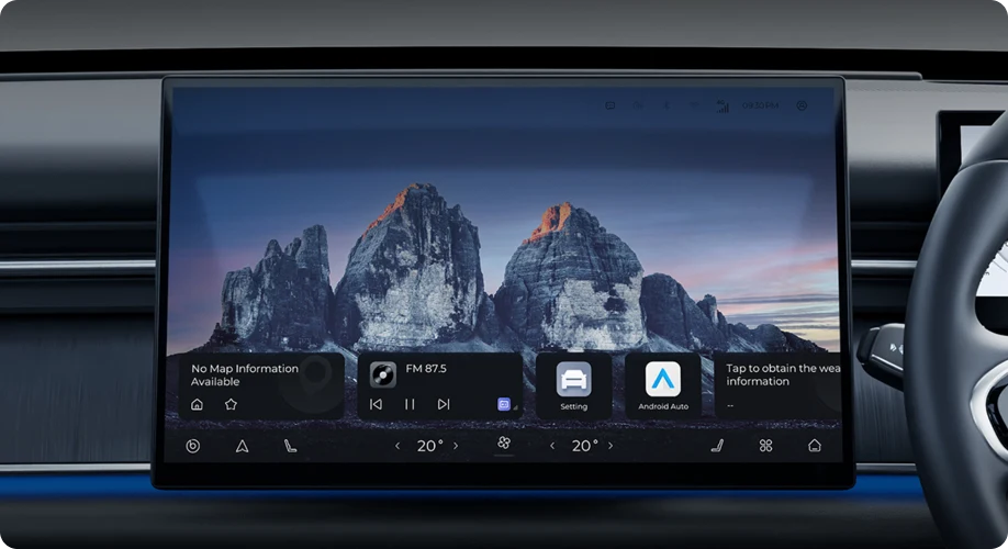 Layar Konsol Tengah 15,6 inci 2.5K High Definition + Chip Snapdragon 8155